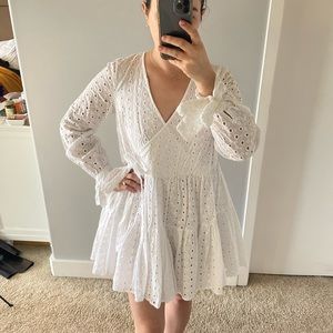 White eyelet dress